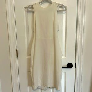 White shift dress with cutouts